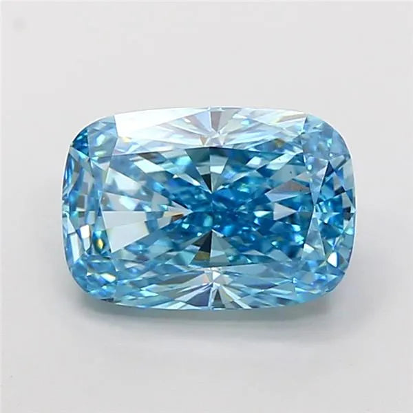 4.02ct Cushion modified Lab Grown Diamond (Colour Fancy Vivid Blue, Clarity VS1, IGI Certified)