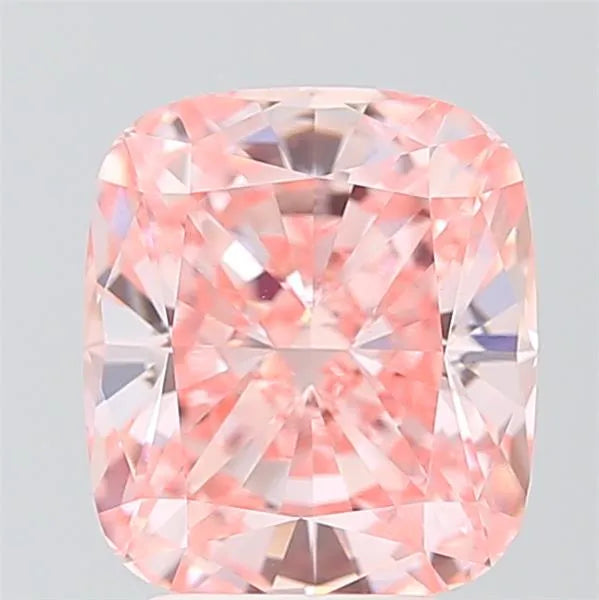 4.02ct Cushion modified Lab Grown Diamond (Colour Fancy Vivid Pink, Clarity VVS2, IGI Certified)