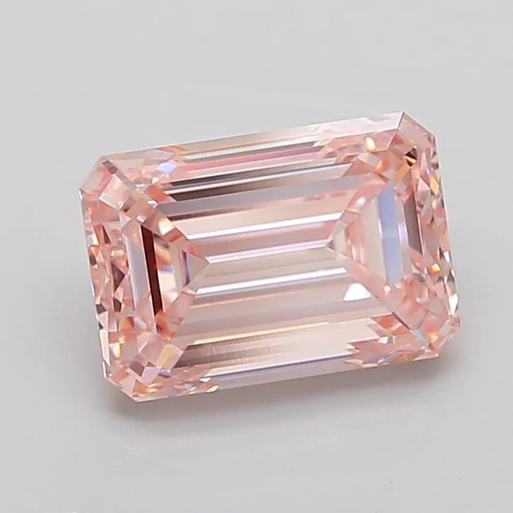 4.02ct Emerald Lab Grown Diamond (Colour Fancy Intense Pink, Clarity VVS2, IGI Certified)