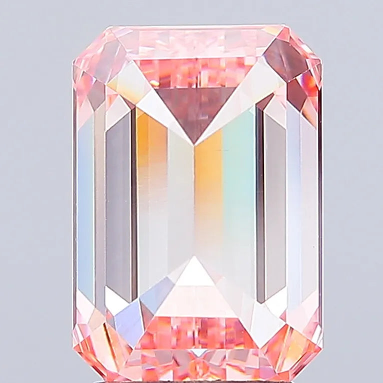 4.02ct Emerald Lab Grown Diamond (Colour Fancy Vivid Pink, Clarity VVS2, IGI Certified)