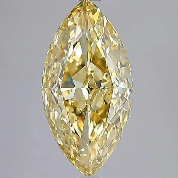 4.02ct Marquise Lab Grown Diamond (Colour Fancy Intense Yellow, Clarity VVS1, IGI Certified)