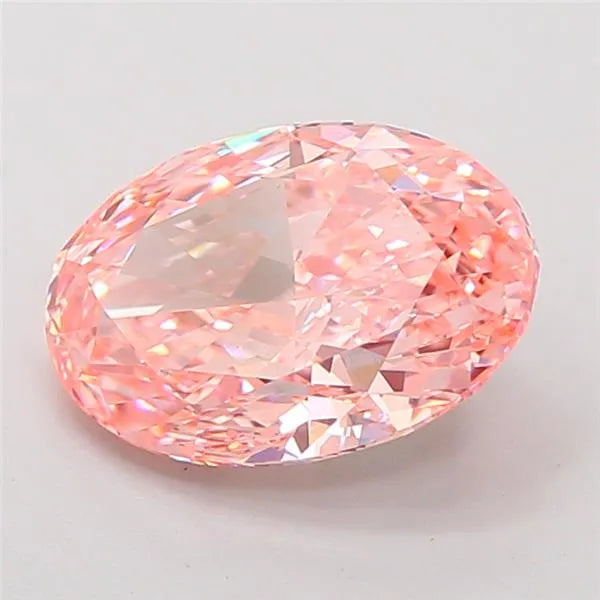 4.02ct Oval Lab Grown Diamond (Colour Fancy Vivid Pink, Clarity VS1, IGI Certified)