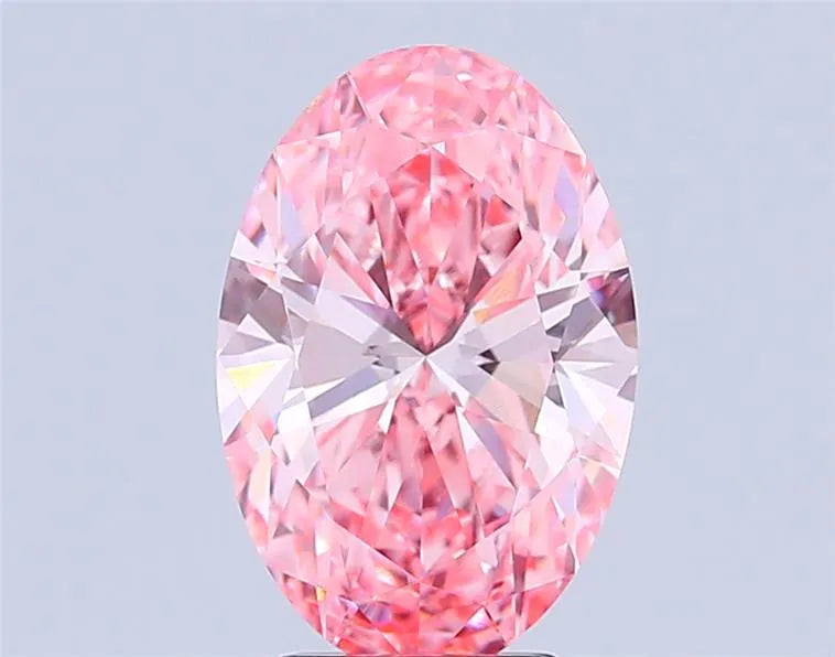 4.02ct Oval Lab Grown Diamond (Colour Fancy Vivid Pink, Clarity VS1, IGI Certified)