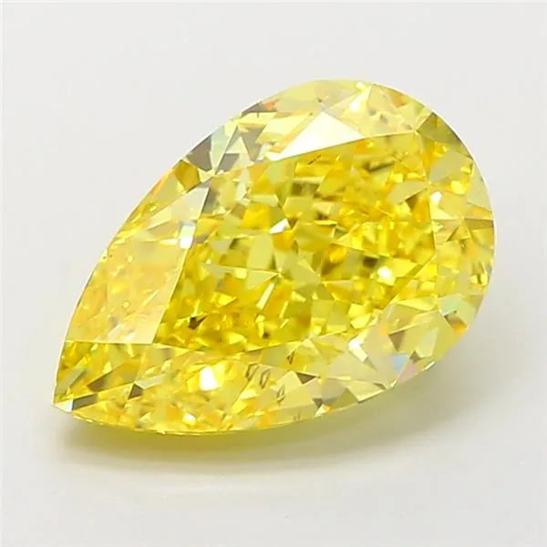 4.02ct Pear Lab Grown Diamond (Colour Fancy Vivid Yellow, Clarity VS1, IGI Certified)