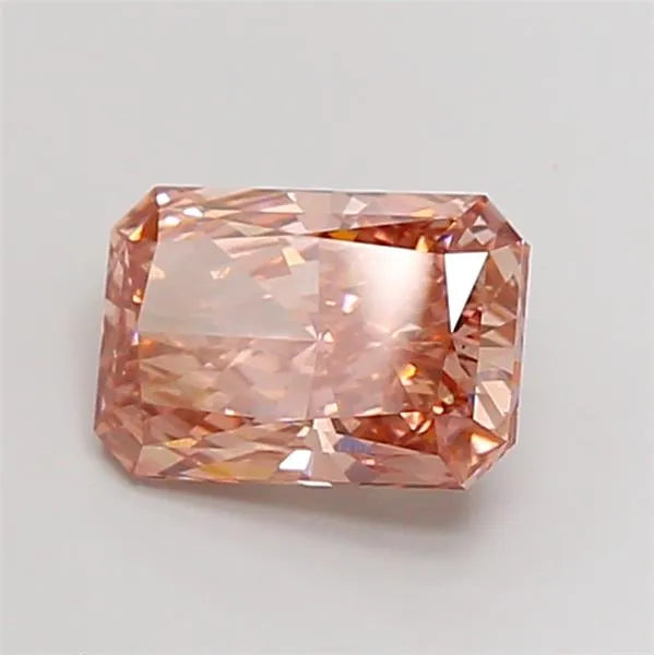 4.02ct Radiant Lab Grown Diamond (Colour Fancy Vivid Brownish Pink, Clarity VS1, IGI Certified)