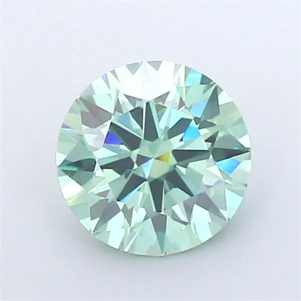 4.02ct Round Lab Grown Diamond (Colour Fancy Vivid Green, Clarity VS1, Cut ID, IGI Certified)