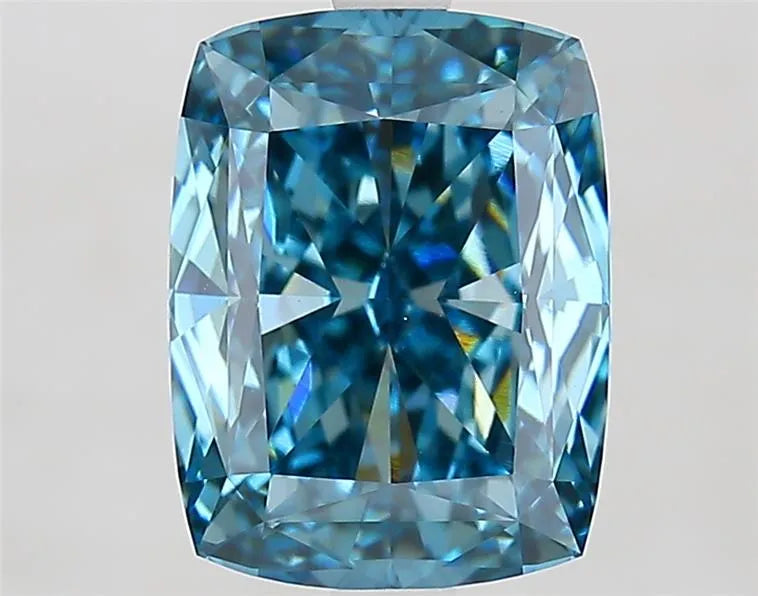 4.03ct Cushion modified Lab Grown Diamond (Colour Fancy Vivid Blue, Clarity VS1, IGI Certified)