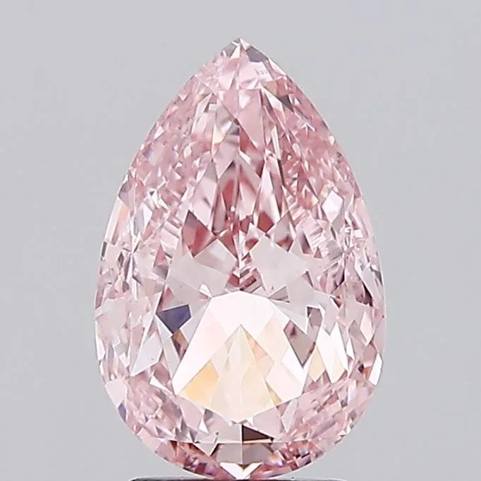 4.03ct Pear Lab Grown Diamond (Colour Fancy Intense Pink, Clarity VS1, IGI Certified)