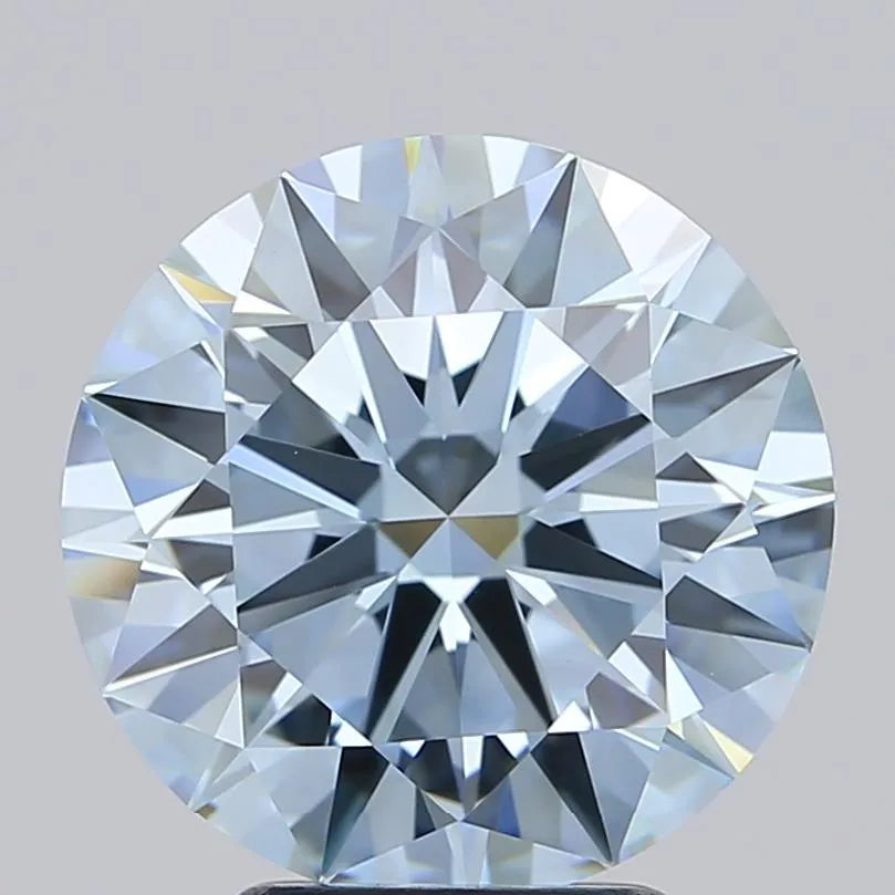 4.03ct Round Lab Grown Diamond (Colour Fancy Vivid Blue, Clarity VVS2, Cut ID, IGI Certified)