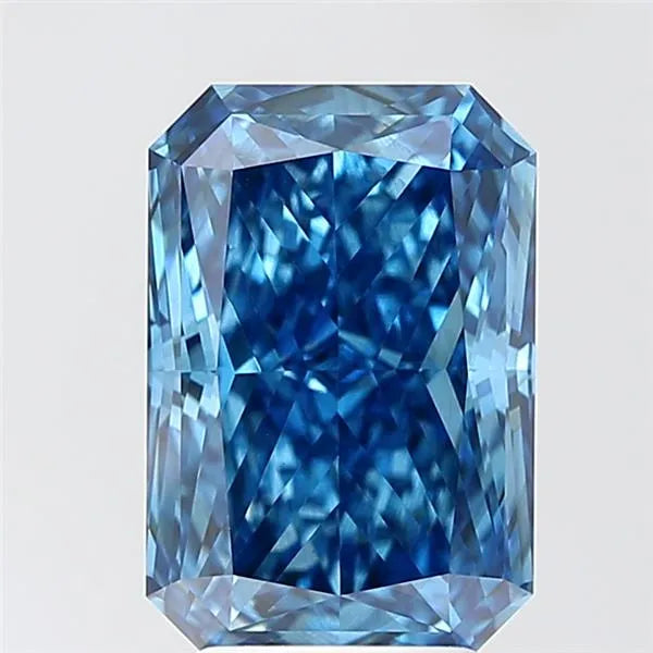 4.04ct Radiant Lab Grown Diamond (Colour Fancy Vivid Blue, Clarity SI1, IGI Certified)
