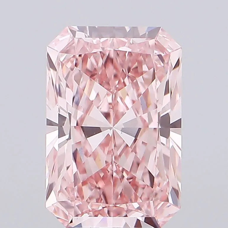 4.04ct Radiant Lab Grown Diamond (Colour Fancy Vivid Pink, Clarity VS1, IGI Certified)