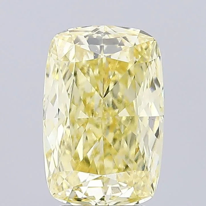 4.05ct Cushion modified Lab Grown Diamond (Colour Fancy Yellow, Clarity VS1, IGI Certified)