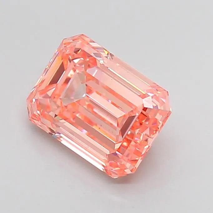 4.05ct Emerald Lab Grown Diamond (Colour Fancy Vivid Pink, Clarity VS1, IGI Certified)