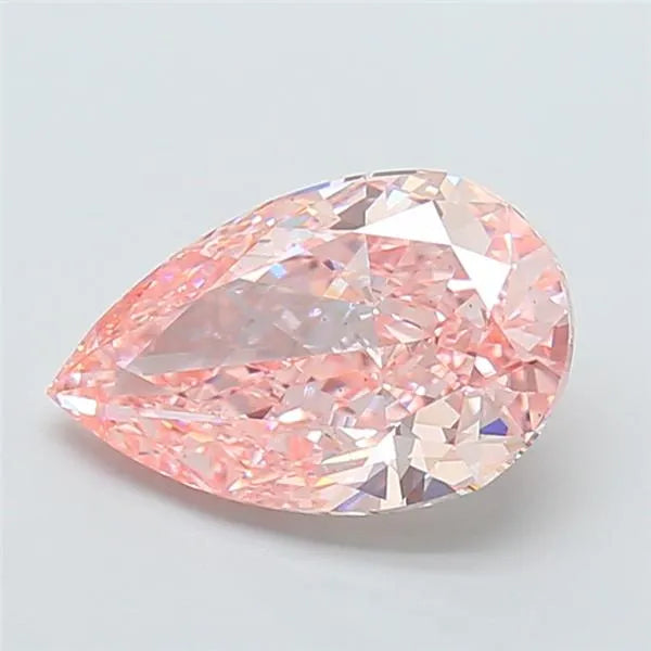 4.05ct Pear Lab Grown Diamond (Colour Fancy Intense Pink, Clarity VS2, IGI Certified)