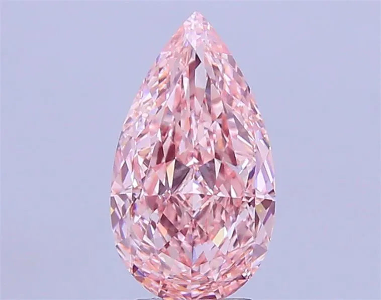 4.05ct Pear Lab Grown Diamond (Colour Fancy Intense Pink, Clarity VVS2, IGI Certified)