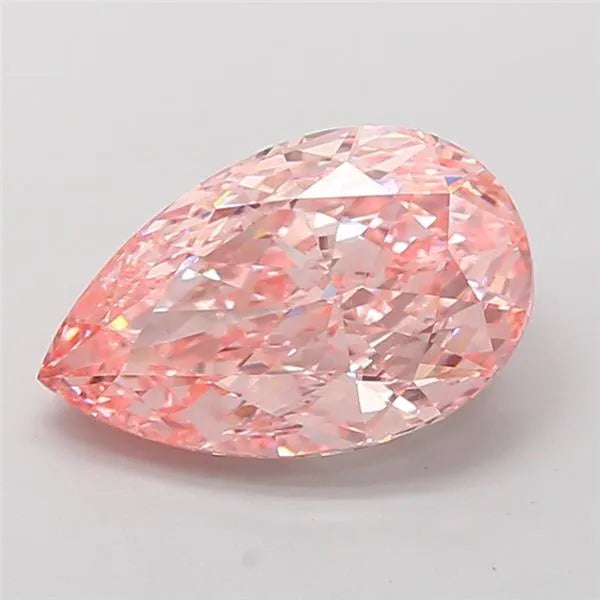 4.05ct Pear Lab Grown Diamond (Colour Fancy Vivid Pink, Clarity VS1, IGI Certified)