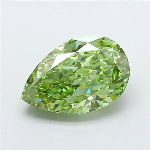 4.06ct Pear Lab Grown Diamond (Colour Fancy Vivid Green, Clarity VS1, IGI Certified)