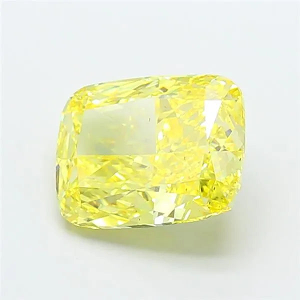 4.07ct Cushion modified Lab Grown Diamond (Colour Fancy Vivid Yellow, Clarity VS2, IGI Certified)