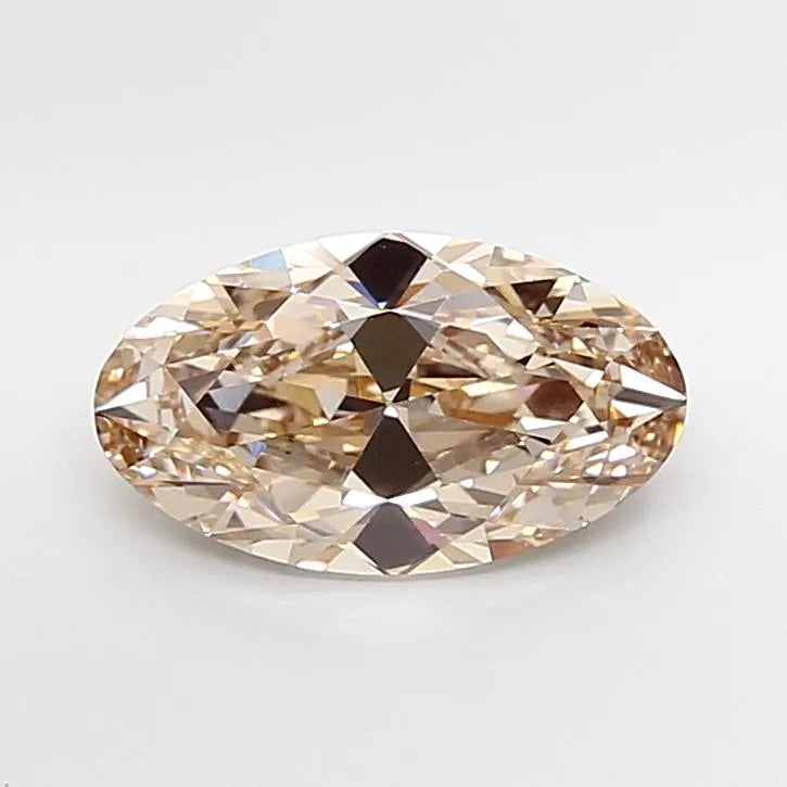 4.07ct Oval Lab Grown Diamond (Colour Fancy Light Brown, Clarity VS1, IGI Certified)