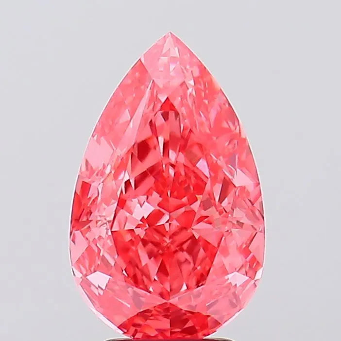 4.07ct Pear Lab Grown Diamond (Colour Fancy Vivid Pink, Clarity VS1, IGI Certified)
