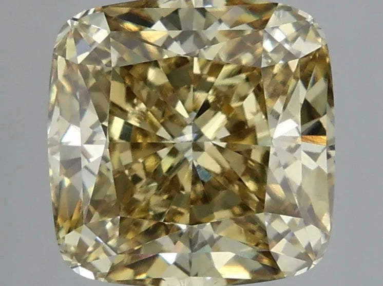 4.08ct Cushion modified Lab Grown Diamond (Colour Fancy Yellow, Clarity VVS2, IGI Certified)