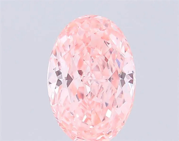 4.08ct Oval Lab Grown Diamond (Colour Fancy Vivid Pink, Clarity VS1, IGI Certified)