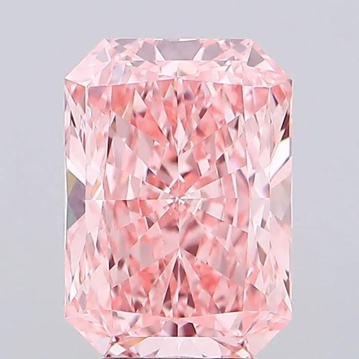 4.08ct Radiant Lab Grown Diamond (Colour Fancy Vivid Pink, Clarity VVS2, IGI Certified)