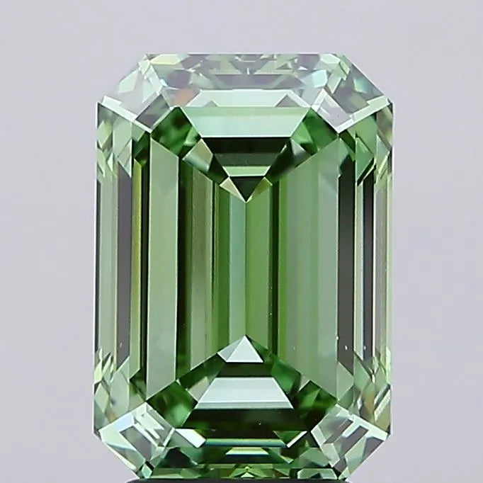 4.09ct Emerald Lab Grown Diamond (Colour Fancy Vivid Green, Clarity VS2, IGI Certified)