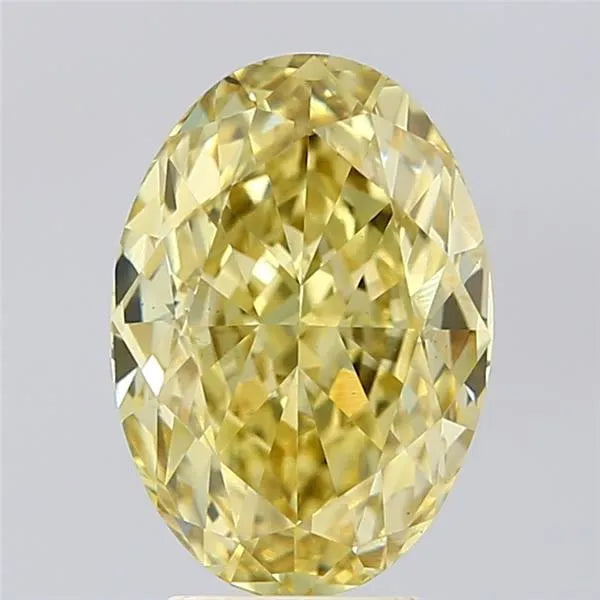 4.09ct Oval Lab Grown Diamond (Colour Fancy Intense Yellow, Clarity VS1, IGI Certified)