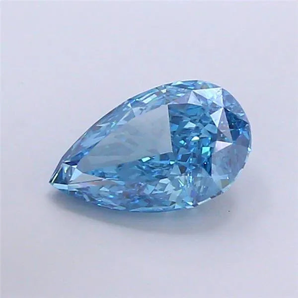 4.09ct Pear Lab Grown Diamond (Colour Fancy Vivid Blue, Clarity VS1, IGI Certified)