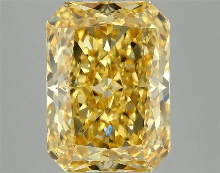 4.09ct Radiant Lab Grown Diamond (Colour Fancy Vivid Yellow, Clarity VVS2, IGI Certified)