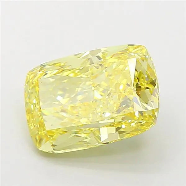 4.10ct Cushion modified Lab Grown Diamond (Colour Fancy Intense Yellow, Clarity VS1, IGI Certified)