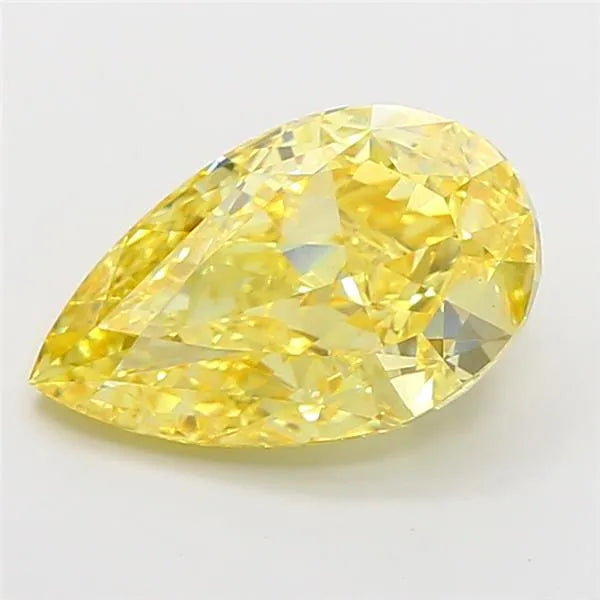 4.11ct Pear Lab Grown Diamond (Colour Fancy Intense Yellow, Clarity VS1, IGI Certified)