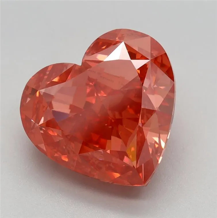 4.12ct Heart Lab Grown Diamond (Colour Fancy Vivid Pink, Clarity VS1, IGI Certified)