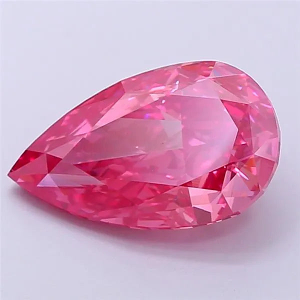 4.22ct Pear Lab Grown Diamond (Colour Fancy Vivid Pink, Clarity VS1, IGI Certified)