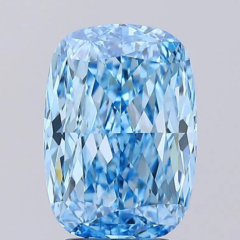 4.23ct Cushion modified Lab Grown Diamond (Colour Fancy Vivid Blue, Clarity VVS2, IGI Certified)