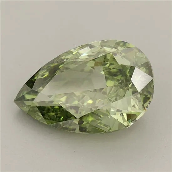 4.26ct Pear Lab Grown Diamond (Colour Fancy Vivid Green, Clarity VS1, IGI Certified)