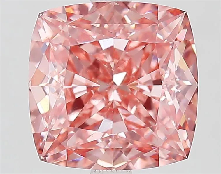 4.33ct Cushion modified Lab Grown Diamond (Colour Fancy Vivid Pink, Clarity VVS2, IGI Certified)