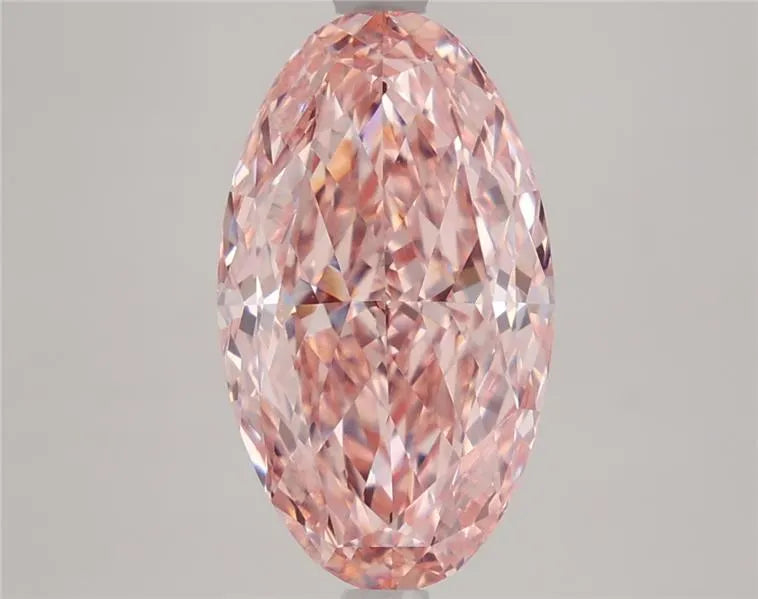 4.34ct Oval Lab Grown Diamond (Colour Fancy Vivid Pink, Clarity VVS2, IGI Certified)