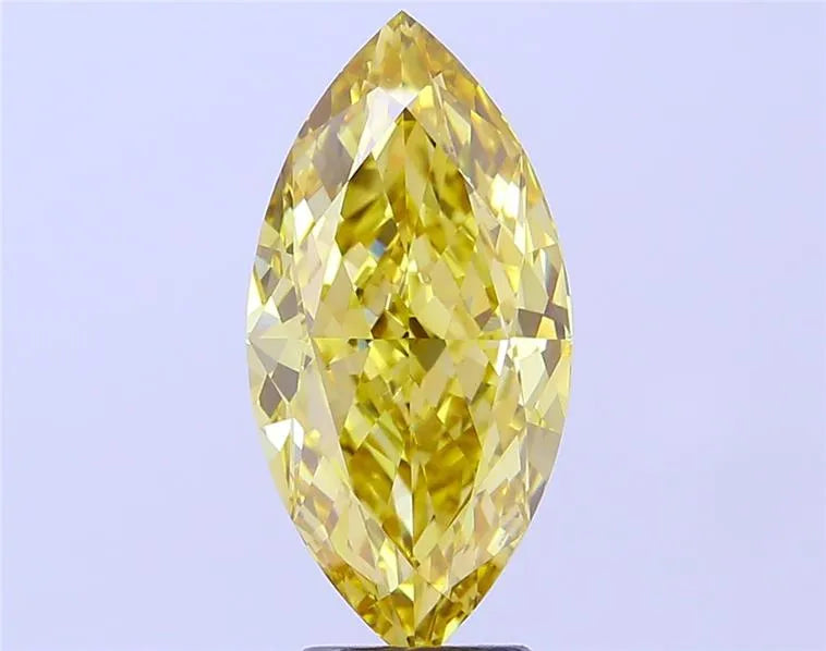 4.43ct Marquise Lab Grown Diamond (Colour Fancy Intense Yellow, Clarity VS1, IGI Certified)