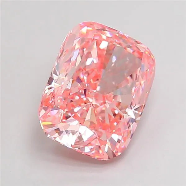 4.45ct Cushion modified Lab Grown Diamond (Colour Fancy Vivid Pink, Clarity VS1, IGI Certified)