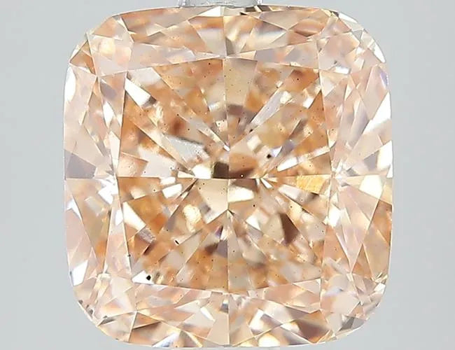 4.50ct Cushion modified Lab Grown Diamond (Colour Fancy Yellowish Brown, Clarity VS2, IGI Certified)