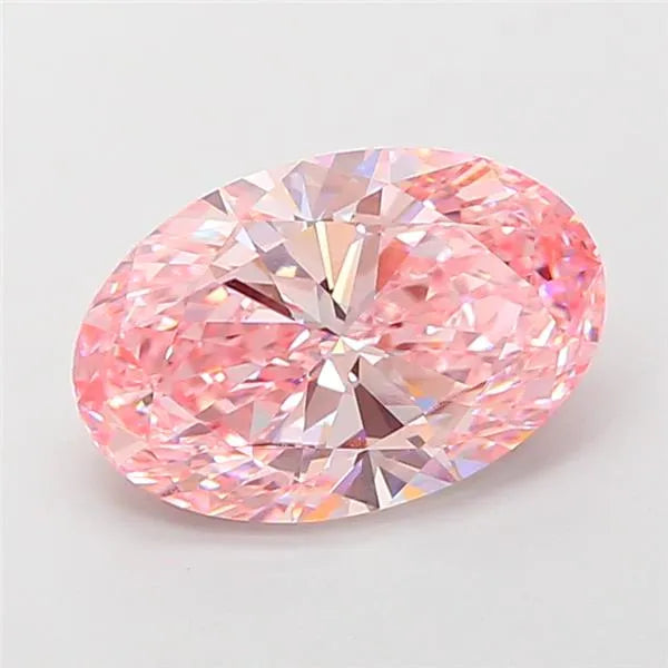 4.51ct Oval Lab Grown Diamond (Colour Fancy Vivid Pink, Clarity VVS2, IGI Certified)