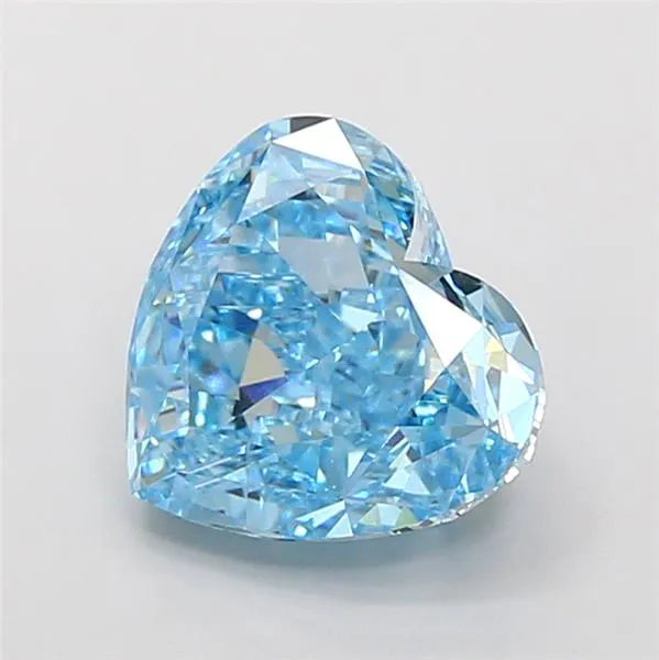 4.52ct Heart Lab Grown Diamond (Colour Fancy Vivid Blue, Clarity VS1, IGI Certified)