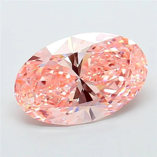 4.52ct Oval Lab Grown Diamond (Colour Fancy Vivid Pink, Clarity VVS2, IGI Certified)