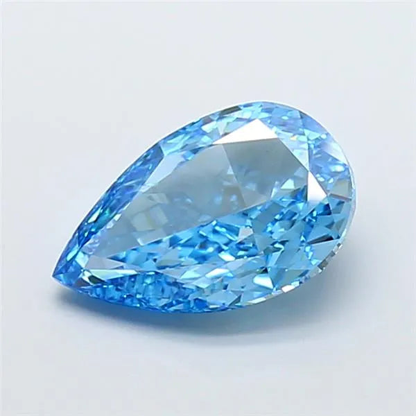 4.52ct Pear Lab Grown Diamond (Colour Fancy Vivid Blue, Clarity VS1, IGI Certified)