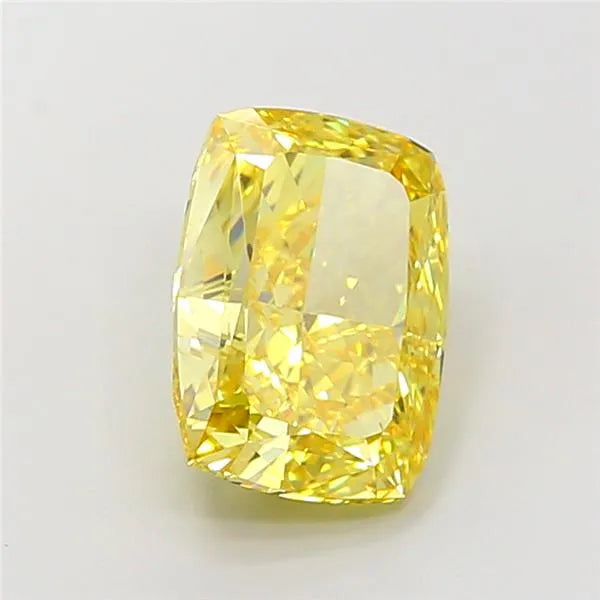 4.56ct Cushion brilliant Lab Grown Diamond (Colour Fancy Vivid Yellow, Clarity VVS2, IGI Certified)