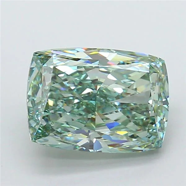 4.56ct Cushion modified Lab Grown Diamond (Colour Fancy Intense Green, Clarity VVS2, IGI Certified)