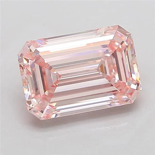 4.57ct Emerald Lab Grown Diamond (Colour Fancy Intense Pink, Clarity VVS1, IGI Certified)