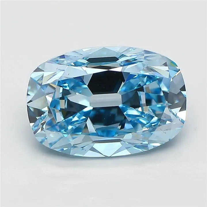 4.60ct Cushion brilliant Lab Grown Diamond (Colour Fancy Vivid Blue, Clarity VS2, IGI Certified)